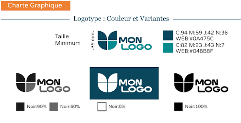charte graphique avec des logos