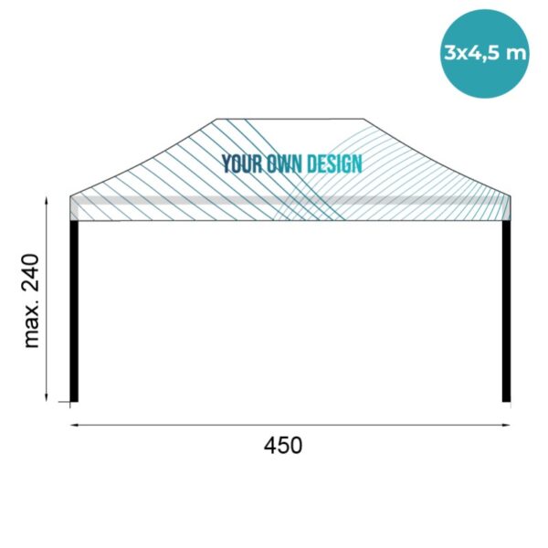 tente 3x4,5m dimension