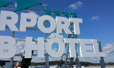 enseigne lettres boitier airport club hotel
