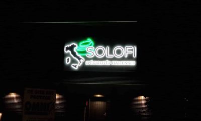 enseigne rétro éclairage solofi