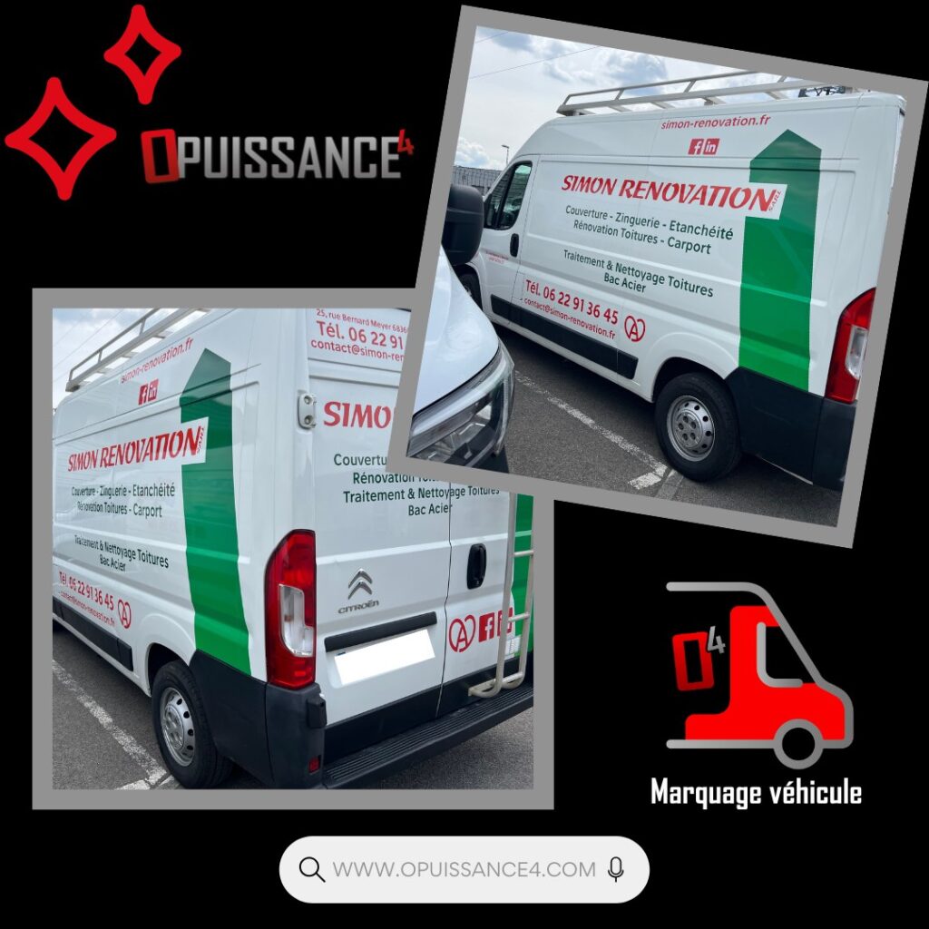 🚐🔧 Simon Rénovation renouvelle sa confiance !
Un grand merci à Simon Rénovation, client fidèle, pour cette nouvelle collaboration sur le marquage de leur utilitaire 👷♂️
Un design professionnel, visible et complet, à l’image de la qualité de leurs prestations !
🎯 Marquage véhicule 100 % sur-mesure :
✔️ Mise en valeur des services : couverture, zinguerie, étanchéité, rénovation, carport…
✔️ Intégration des coordonnées, site web et réseaux sociaux
✔️ Un rendu impactant qui valorise l’image de l’entreprise partout où elle passe !
Chez O PUISSANCE 4, on aime accompagner nos clients sur la durée et faire évoluer leur communication visuelle à chaque étape 🚀
📩 contact@opuissance4.com
📞 03 89 57 44 23
📍 Sausheim 🥨
#OPuissance4 #SimonRenovation #ClientFidèle #MarquageVéhicule #CoveringPro #CommunicationVisuelle #UtilitairePro #EntrepriseBTP #Alsace #DesignGraphique #PublicitéMobile