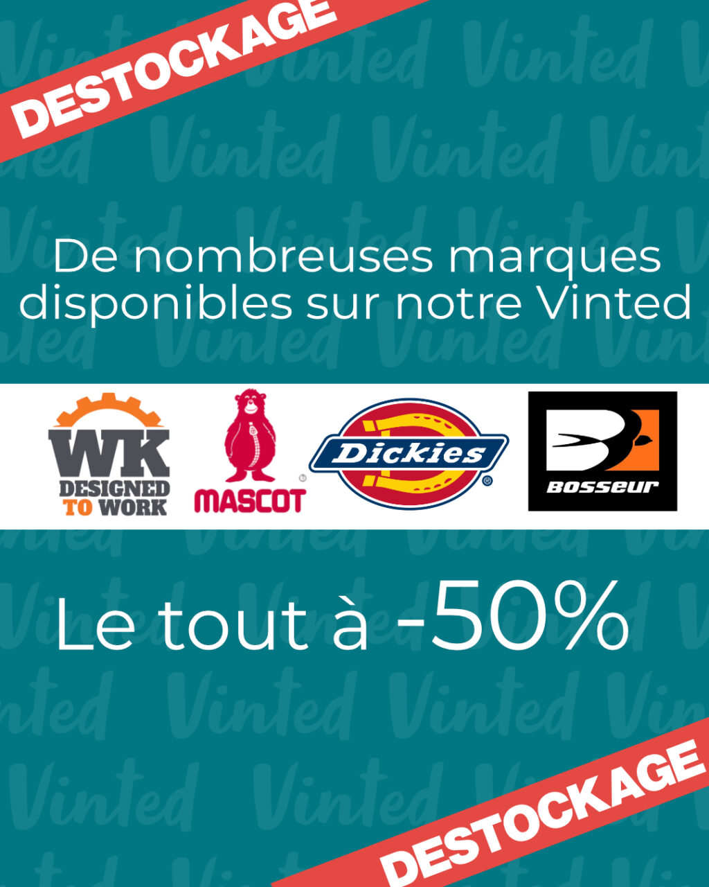Déstockage vêtements sur Vinted !

Nous faisons un grand tri dans notre stock textile : vêtements, modèles d’essai, fins de séries… plusieurs articles sont disponibles à petits prix sur notre Vinted !

C’est le moment de faire de bonnes affaires tout en donnant une seconde vie à nos textiles ✨

👉 Retrouvez-nous sur Vinted : O PUISSANCE 4

Premier arrivé, premier servi !