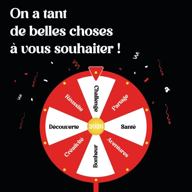 🎉 Que va vous réserver 2026 ?

Peu importe où la roue s’arrête…

Cette nouvelle année sera remplie de réussite, de créativité, de découvertes, de santé et de belles aventures ✨

Toute l’équipe O Puissance 4 vous souhaite une année 2026 inspirante, pleine d’opportunités et de projets qui prennent vie 🎆

Merci pour votre confiance, et rendez-vous pour une année encore plus belle à vos côtés 💙

#bonneannée2026 #opuissance4 #nouvelleannée #communicationvisuelle #alsace