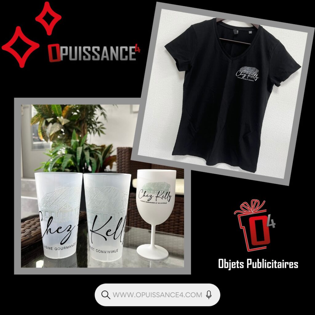 ✨ Un grand merci au restaurant Chez Kelly à Ottmarsheim ✨
pour leur confiance et leur fidélité !
Nous avons eu le plaisir de réaliser pour eux toute une gamme d’objets publicitaires à leur image :
🍹 des gobelets,
🍷 des gobelets à vin,
👕 ainsi que des t-shirts personnalisés avec leur logo.
Des supports parfaits pour renforcer leur identité tout en apportant une touche pro et conviviale à leurs événements et leur service au quotidien 💥
Vous aussi, vous êtes tombé(e) sous le charme de ces objets pub ?
📩 Contactez-nous pour donner vie à vos idées !