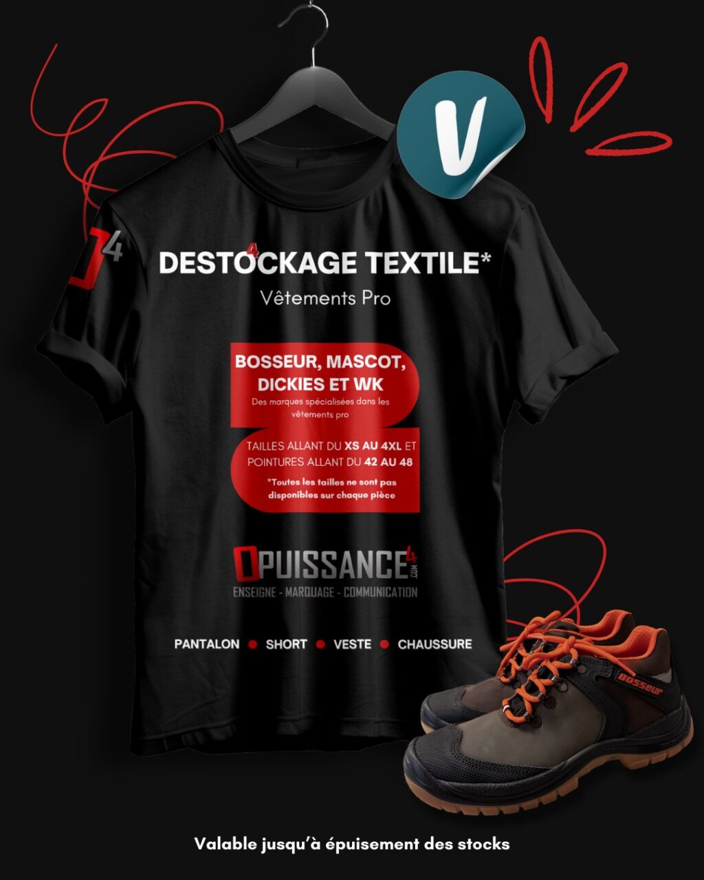 Destockage Vinted
👕 DESTOCKAGE VINTED - VÊTEMENTS PRO

Le printemps arrive accompagné de son grand ménager et pour l’occasion OPuissance4 vous propose un destockage textile. 

Retrouvez une sélection de vêtements professionnels allant du XS au 4XL ainsi que des chaussures de sécurité allant du 42 au 48. 

Toutes les tailles ne sont pas disponibles sur chaque pièce donc premier arrivé, premier servi. 

🌐 https://www.vinted.fr/member/260322808

🎁 Offre valable jusqu’à épuisement des stocks

📩 contact@opuissance4.com

📍57a rue des Romains, Sausheim