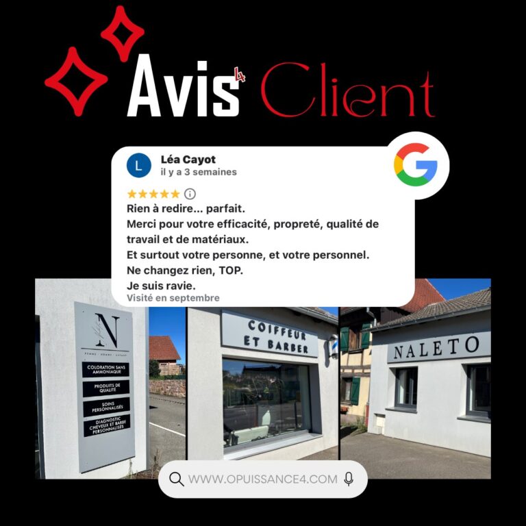 ⭐ La confiance de nos clients est notre meilleure référence. Merci pour ce témoignage.
📞 Vous avez un projet ? Contactez-nous pour un accompagnement sur mesure.
📍 OPUISSANCE4 – Entreprise familiale depuis 2006
📩 contact@opuissance4.com
📞 03 89 57 44 23
#avisclient #opuissance4 #professionnalisme #alsace #créationsurmesure #enseigne