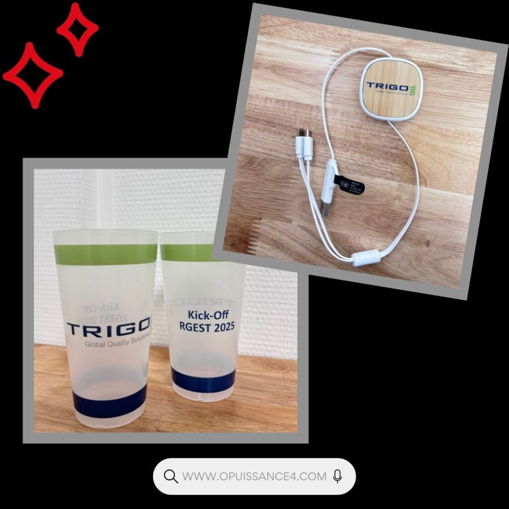 🎁✨ Des objets publicitaires utiles et durables pour Trigo ! 🚀
Parce que votre image se prolonge dans chaque détail, nous avons personnalisé des éco-cups et des chargeurs pour Trigo. Des objets pratiques, modernes et écoresponsables pour allier communication et utilité au quotidien !
Merci à Trigo pour leur confiance ! 🙌
#ObjetsPublicitaires #EcoCup #ChargeurPersonnalisé #Visibilité #Trigo #Opuissance4