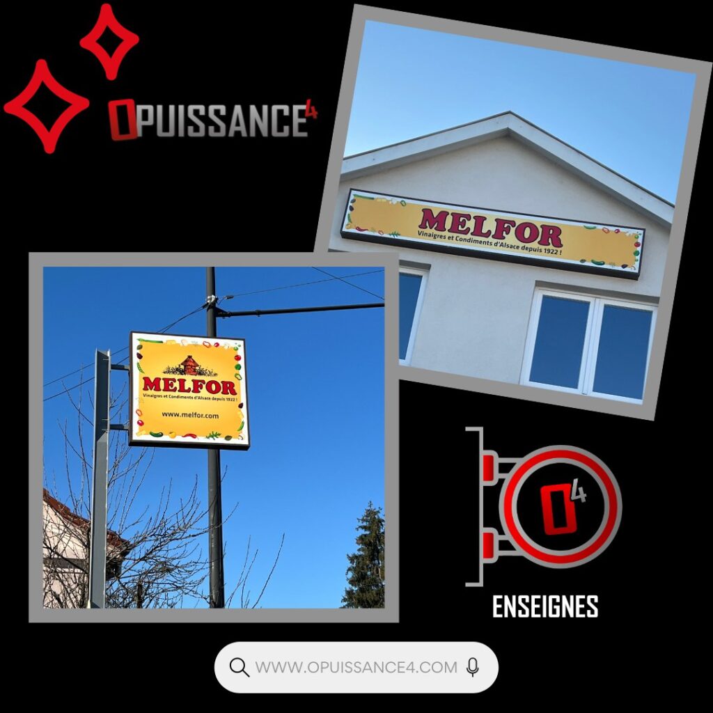 🏢✨ Une visibilité à la hauteur d’un savoir-faire alsacien ! 🥄🥨
Nous avons eu le plaisir de réaliser une enseigne lumineuse ainsi qu'une enseigne drapeau pour MELFOR, le célèbre vinaigre traditionnel d’Alsace.
💡 Une signalétique élégante, visible de jour comme de nuit
🎨 Un rendu fidèle à leur image de marque
📍 Un ancrage local fort, mis en valeur dès la façade
Merci à Melfor pour leur confiance, au service d’un produit emblématique de notre région ! 🙌
#EnseigneLumineuse #EnseigneDrapeau #Melfor #VinaigreDAlsace #CommunicationVisuelle #Opuissance4
