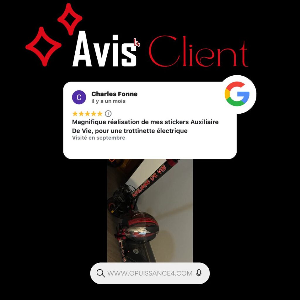 ⭐ La confiance de nos clients est notre meilleure référence. Merci pour ce témoignage.

📞 Vous avez un projet ? Contactez-nous pour un accompagnement sur mesure.

📍 OPUISSANCE4 – Entreprise familiale depuis 2006
📩 contact@opuissance4.com
📞 03 89 57 44 23

#avisclient #opuissance4 #professionnalisme #alsace #créationsurmesure #visibilité #flocage