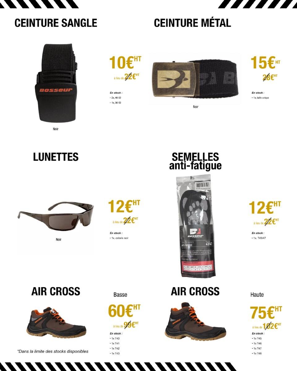 🚨 VENTES PRIVÉES chez OPUISSANCE4 🚨
Jusqu’à -50% sur une sélection de vêtements pros BOSSEUR !
👖 Pantalons, vestes, chaussures, accessoires… tout pour équiper les pros à prix réduits 💥

📍 Essayage et vente dans notre showroom à Sausheim
📆 Offre valable jusqu’à épuisement des stocks

📲 Feuilletez le catalogue complet en slider ➡️

📞 Une question ? Besoin d’un conseil ?
Contactez-nous au 03.89.57.44.23 ou par mail à communication@opuissance4.com