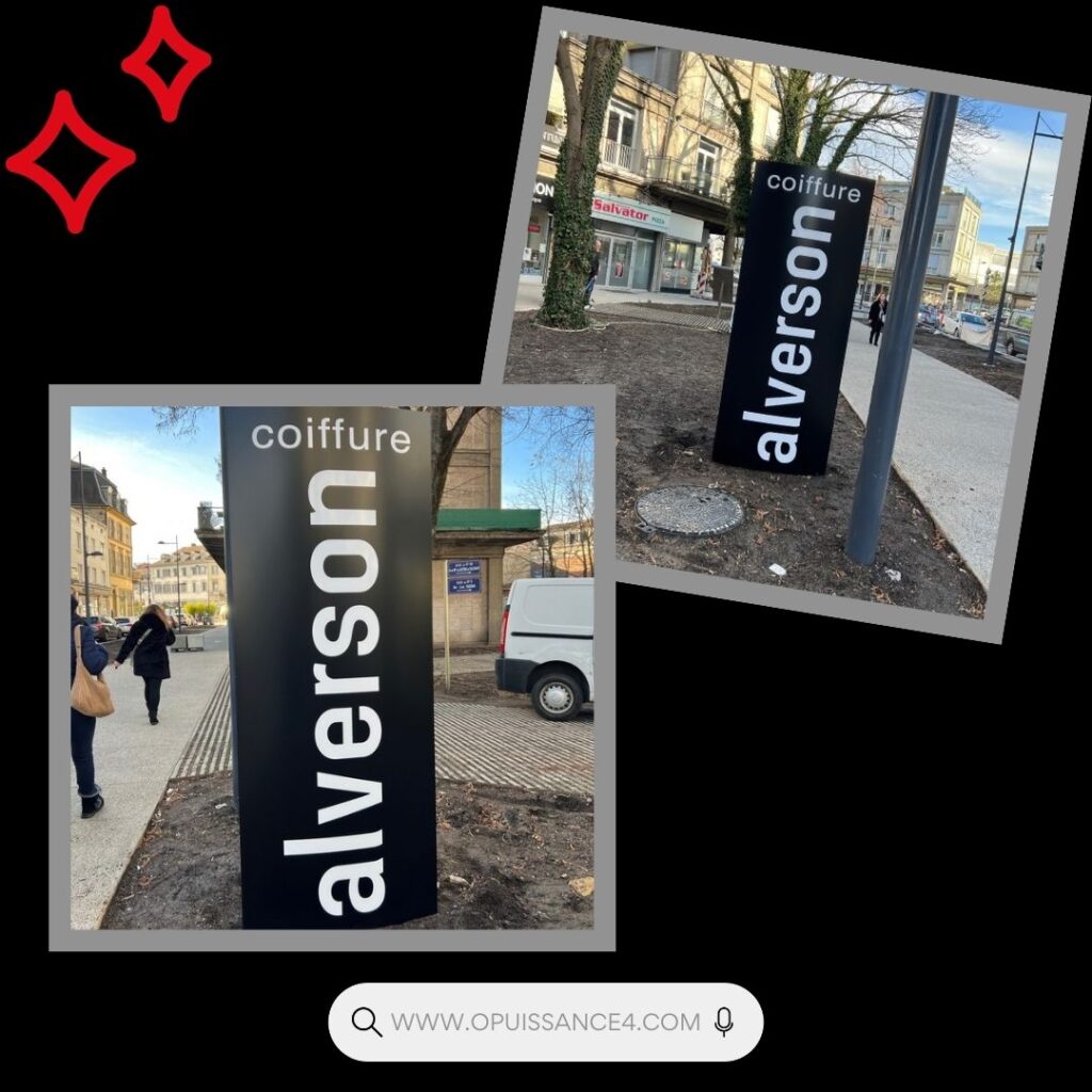 💡✨ Un totem élégant pour une visibilité maximale ! ✂️🏙️
Nous avons réalisé un totem sur mesure pour ce salon de coiffure en plein centre-ville, alliant esthétisme et impact visuel.
🌟 Une signalétique moderne et élégante
👀 Une visibilité optimale pour attirer l’attention
Merci pour cette belle collaboration ! 🙌
#Totem #Signalétique #SalonDeCoiffure #VisibilitéMaximale #CentreVille #Opuissance4