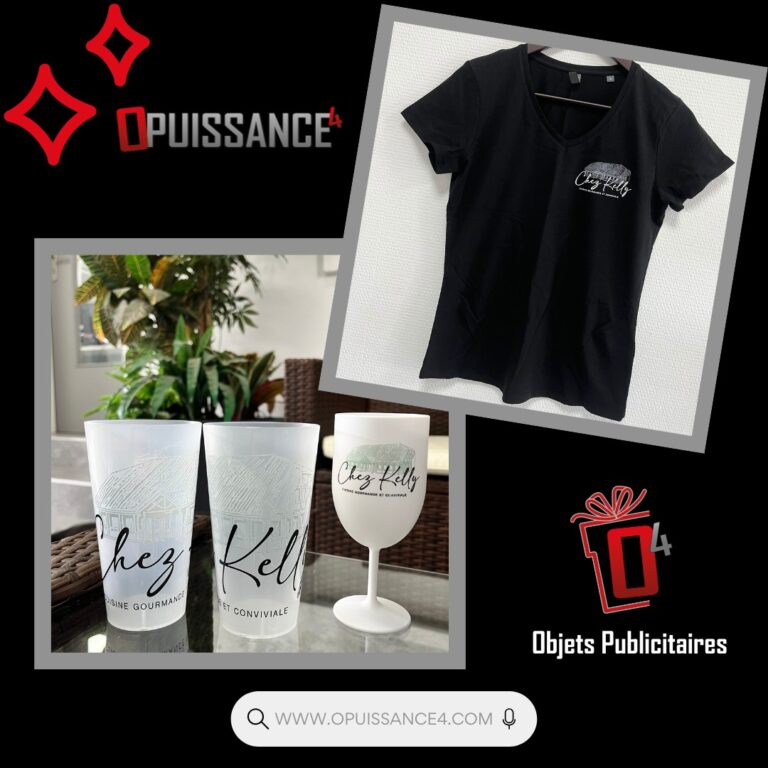 ✨ Un grand merci au restaurant Chez Kelly à Ottmarsheim ✨
pour leur confiance et leur fidélité !
Nous avons eu le plaisir de réaliser pour eux toute une gamme d’objets publicitaires à leur image :
🍹 des gobelets,
🍷 des gobelets à vin,
👕 ainsi que des t-shirts personnalisés avec leur logo.
Des supports parfaits pour renforcer leur identité tout en apportant une touche pro et conviviale à leurs événements et leur service au quotidien 💥
Vous aussi, vous êtes tombé(e) sous le charme de ces objets pub ?
📩 Contactez-nous pour donner vie à vos idées !