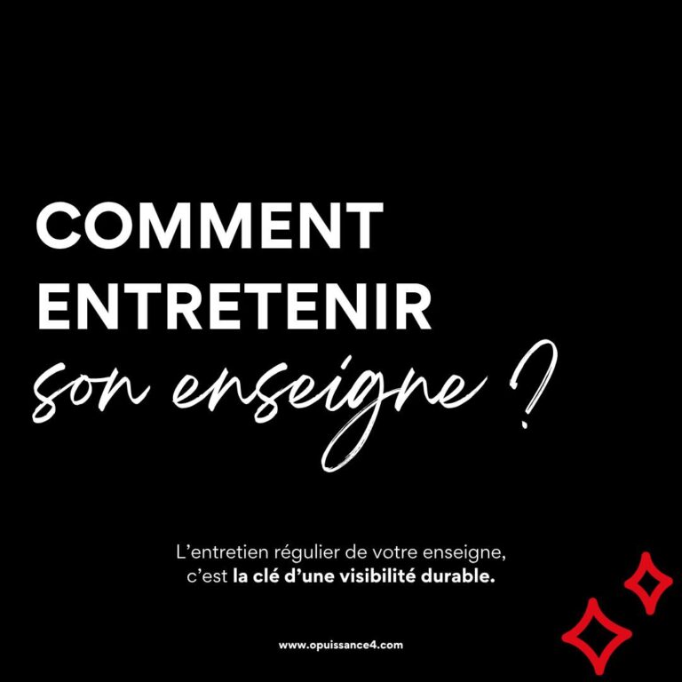 Une enseigne propre, c’est une image qui reste professionnelle !

Chez OPUISSANCE4, nous vous accompagnons de la création à la pose, et assurons aussi le service après-vente et l’entretien 🧰✨

Parce qu’une enseigne bien conçue et bien entretenue, c’est une visibilité qui dure dans le temps 💪

📩 Besoin d’une nouvelle enseigne ? Contactez-nous dès aujourd’hui !

📍 OPUISSANCE4 – SAUSHEIM 68390
📩 contact@opuissance4.com
📞 03 89 57 44 23

#enseigne #signalétique #communicationvisuelle #entreprise #imagepro #opuissance4 #madeinalsace #enseigniste #visibilité #entretien