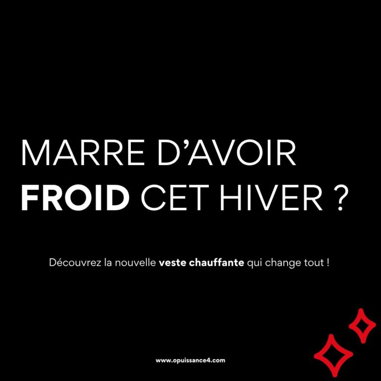 🔥 NOUVEAUTÉ DE SAISON !

La veste chauffante G-HEAT débarque pour vous garder au chaud, où que vous soyez ❄️

💪 4 zones chauffantes
🔋 Jusqu’à 7h d’autonomie (batterie fournis)
💧 Résistante à la pluie et au vent
🧥 Style et confort garantis
🖲️Bouton de contrôle de la température sur 3 niveaux situé sur la poitrine, avec choix de la zone de chauffe : devant et/ou derrière

Ne laissez plus le froid vous arrêter ! 🌬️

👉 Commandez dès maintenant votre veste chauffante

📍 OPUISSANCE4 – Entreprise familiale depuis 2006
📩 contact@opuissance4.com
📞 03 89 57 44 23

#vestechauffante #nouveauté #hiver2025 #objetsconnectés #innovation #cadeauutile #staywarm #comfortstyle #madeinalsace #madeinfrance
