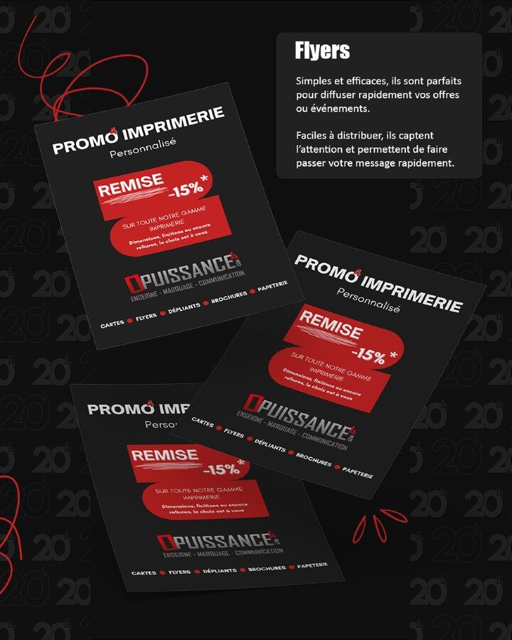 À chaque projet, ses supports imprimés 👀✨

Chemises à rabats, flyers, magazines, cartes de visite, dépliants… des essentiels de l’imprimerie pensés pour valoriser votre image et accompagner votre communication au quotidien 📲

✔️ Une visibilité optimale
✔️ Des supports professionnels, de qualité et durables
✔️ Faciles à diffuser et à utiliser, où que vous soyez

Et ce mois-ci, profitez de 15% de réduction sur l’ensemble de la gamme imprimerie 🔖

L’occasion idéale pour renouveler vos supports et renforcer votre communication 💡

🌐 https://www.opuissance4.com

📩 contact@opuissance4.com 

📍 57a rue des Romains, Sausheim

#opuissance4 #imprimerie #alsace #communicationvisuelle