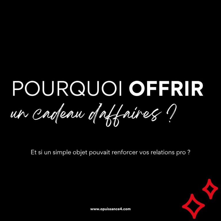 Offrir un cadeau d’affaires, ce n’est pas une dépense… c’est une stratégie

👉 On vous explique tout, juste ici ⬇️

En cette fin d’année ✨, chaque attention compte 💬

Un mug ☕, un tote bag 🛍️ ou un objet utile 🎨 peuvent devenir de véritables outils de fidélisation et de visibilité.

💡 Un cadeau d’affaires bien pensé :
🤝 Renforce les liens avec vos clients
🌟 Valorise votre image de marque
🚀 Vous aide à vous démarquer avec originalité

📩 Besoin d’idées pour vos cadeaux de fin d’année ? Contactez nous !

📍 OPUISSANCE4 – SAUSHEIM 68390
📩 contact@opuissance4.com
📞 03 89 57 44 23

#cadeaudentreprise #goodies #communicationvisuelle #entreprise #fidélisation #objetspublicitaire #opuissance4 #madeinalsace #cadeauxpersonnalisés #finannee #cadeauxclients