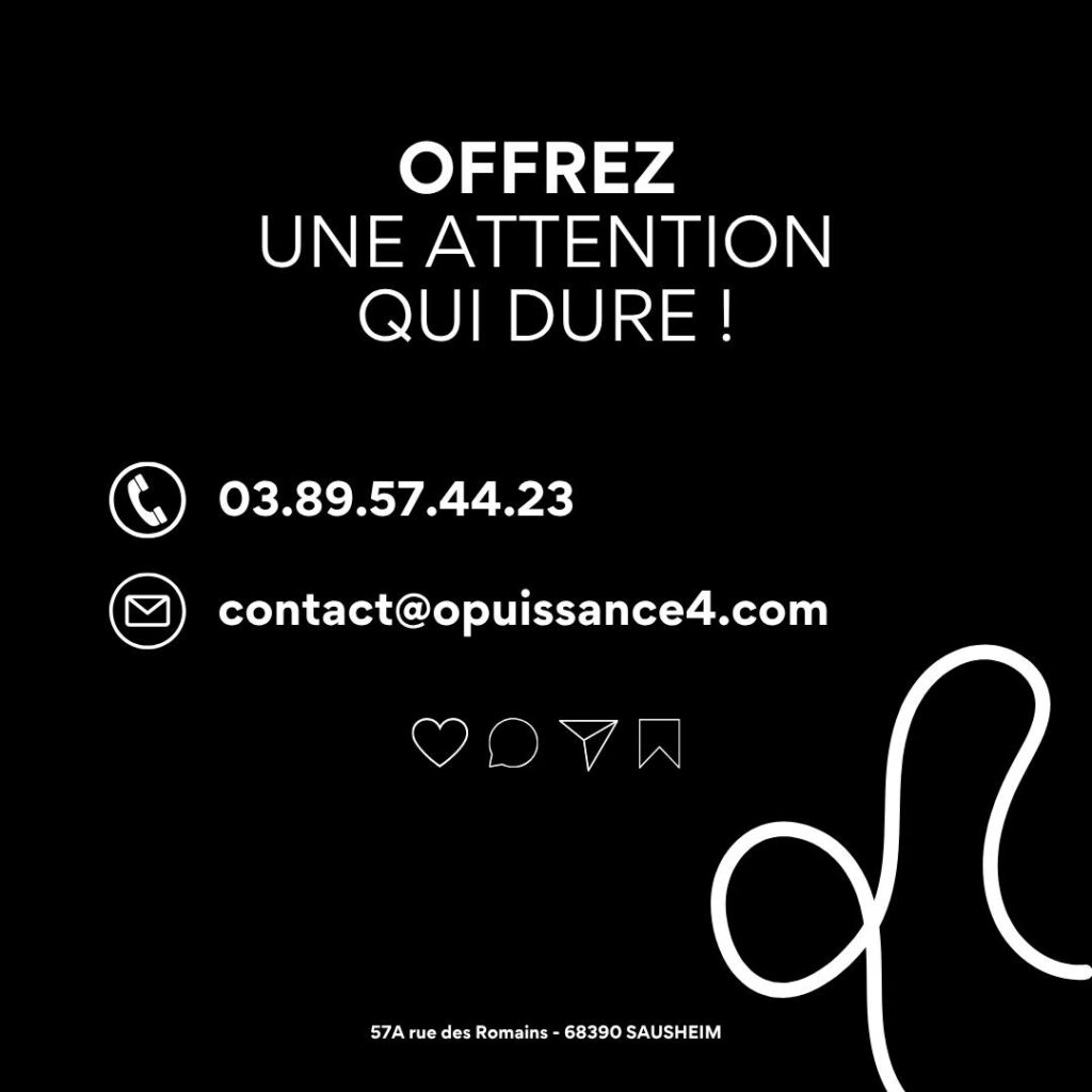 Offrir un cadeau d’affaires, ce n’est pas une dépense… c’est une stratégie

👉 On vous explique tout, juste ici ⬇️

En cette fin d’année ✨, chaque attention compte 💬

Un mug ☕, un tote bag 🛍️ ou un objet utile 🎨 peuvent devenir de véritables outils de fidélisation et de visibilité.

💡 Un cadeau d’affaires bien pensé :
🤝 Renforce les liens avec vos clients
🌟 Valorise votre image de marque
🚀 Vous aide à vous démarquer avec originalité

📩 Besoin d’idées pour vos cadeaux de fin d’année ? Contactez nous !

📍 OPUISSANCE4 – SAUSHEIM 68390
📩 contact@opuissance4.com
📞 03 89 57 44 23

#cadeaudentreprise #goodies #communicationvisuelle #entreprise #fidélisation #objetspublicitaire #opuissance4 #madeinalsace #cadeauxpersonnalisés #finannee #cadeauxclients